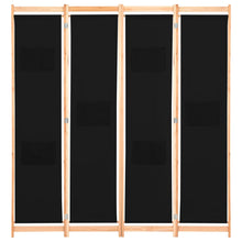 Load image into Gallery viewer, Divisorio a 4 Pannelli Nero 160x170x4 cm in Tessuto