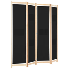 Load image into Gallery viewer, Divisorio a 4 Pannelli Nero 160x170x4 cm in Tessuto