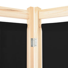 Load image into Gallery viewer, Separè 5 Pannelli Nero 200x170x4 cm in Tessuto e legno