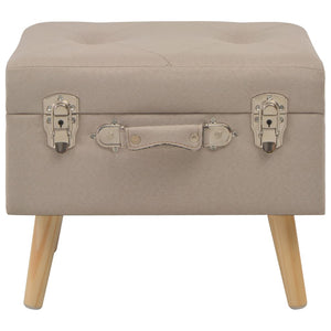 Pouf Contenitore 40 cm in Tessuto Beige