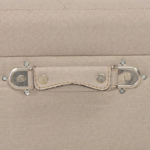 Pouf Contenitore 40 cm in Tessuto Beige