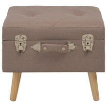 Laden Sie das Bild in den Galerie-Viewer, Pouf con Vano Contenitore 40 cm in Tessuto Marrone