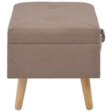 Laden Sie das Bild in den Galerie-Viewer, Pouf con Vano Contenitore 40 cm in Tessuto Marrone