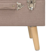 Laden Sie das Bild in den Galerie-Viewer, Pouf con Vano Contenitore 40 cm in Tessuto Marrone