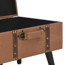 Laden Sie das Bild in den Galerie-Viewer, Pouf con Vano Contenitore 40 cm in Similpelle Marrone