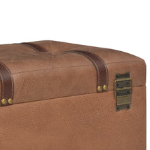 Laden Sie das Bild in den Galerie-Viewer, Pouf con Vano Contenitore 40 cm in Similpelle Marrone