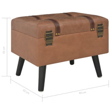 Laden Sie das Bild in den Galerie-Viewer, Pouf con Vano Contenitore 40 cm in Similpelle Marrone