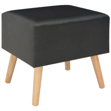 Laden Sie das Bild in den Galerie-Viewer, Pouf Nero con Cassetto 40x35x40 cm in Ecopelle