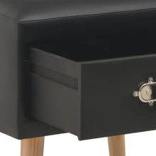 Laden Sie das Bild in den Galerie-Viewer, Pouf Nero con Cassetto 40x35x40 cm in Ecopelle