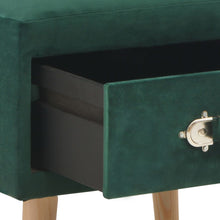 Laden Sie das Bild in den Galerie-Viewer, Pouf Verde con cassetto 40x35x40 cm in Velluto