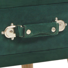 Laden Sie das Bild in den Galerie-Viewer, Pouf Verde con cassetto 40x35x40 cm in Velluto