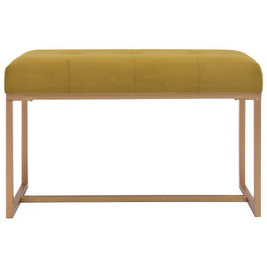 Panca Ottomana 80 cm in Velluto Senape