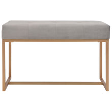 Load image into Gallery viewer, Panca Pouf 80 cm in Velluto Grigio