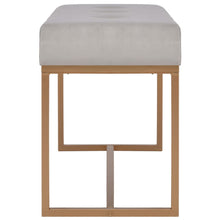 Load image into Gallery viewer, Panca Pouf 80 cm in Velluto Grigio