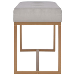 Panca Pouf 80 cm in Velluto Grigio