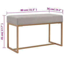 Load image into Gallery viewer, Panca Pouf 80 cm in Velluto Grigio