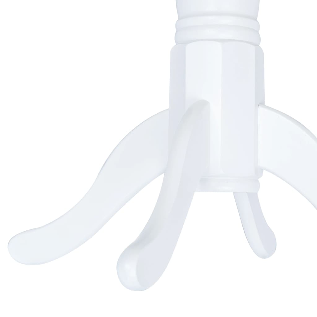 Tavolo da Pranzo Bianco e Marrone 106cm Legno Massello di Hevea