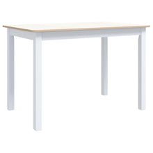 Carica l&#39;immagine nel visualizzatore di Gallery, Tavolo da Pranzo Bianco e Marrone 114x71x75cm Massello di Hevea