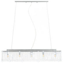 Carica l&#39;immagine nel visualizzatore di Gallery, Lampadario con Perle di Cristallo Argento 104 cm E14