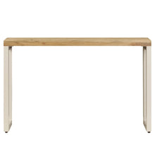 Carica l&#39;immagine nel visualizzatore di Gallery, Mobiletto Consolle 120x35x76 cm Legno Massello di Mango e Acciaio