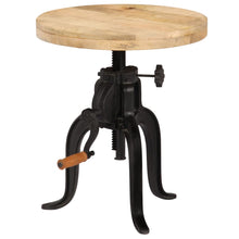 Indlæs billede til gallerivisning Tavolino 45x(45-62) cm in Legno Massello di Mango e Ghisa