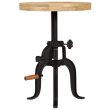 Indlæs billede til gallerivisning Tavolino 45x(45-62) cm in Legno Massello di Mango e Ghisa
