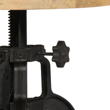 Indlæs billede til gallerivisning Tavolino 45x(45-62) cm in Legno Massello di Mango e Ghisa