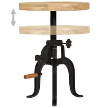 Indlæs billede til gallerivisning Tavolino 45x(45-62) cm in Legno Massello di Mango e Ghisa