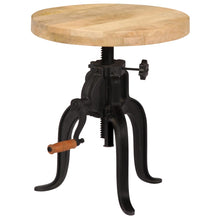 Indlæs billede til gallerivisning Tavolino 45x(45-62) cm in Legno Massello di Mango e Ghisa