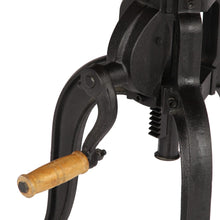 Indlæs billede til gallerivisning Tavolino 45x(45-62) cm in Legno Massello di Recupero e Ghisa