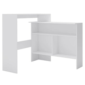 Tavolo Bar 2 Livelli Bianco 130x40x120
