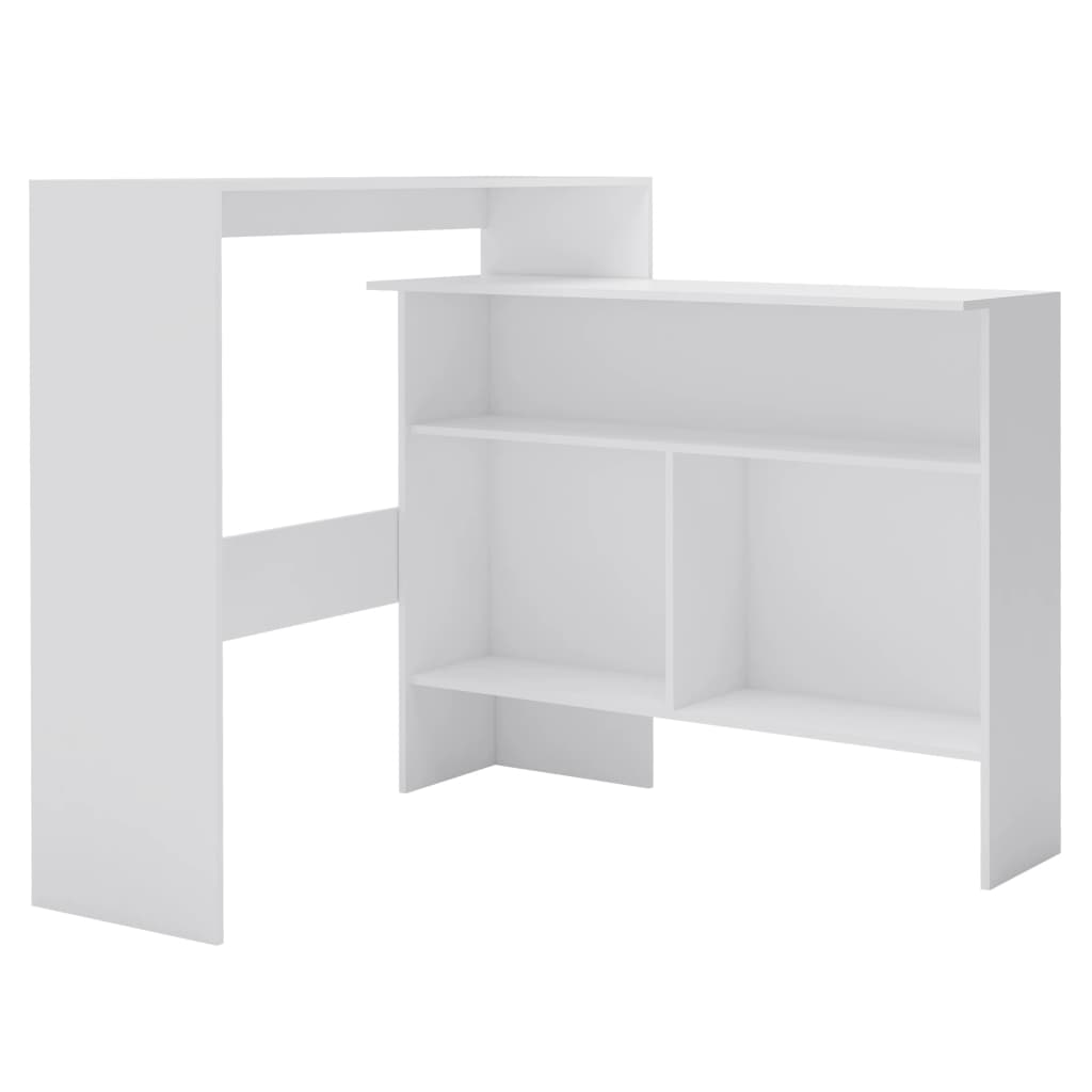 Tavolo Bar 2 Livelli Bianco 130x40x120