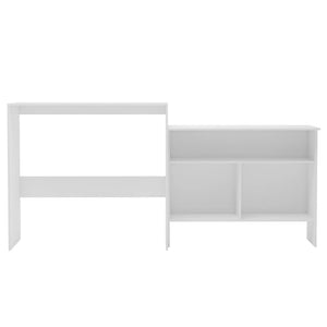 Tavolo Bar 2 Livelli Bianco 130x40x120