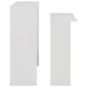 Tavolo Bar 2 Livelli Bianco 130x40x120