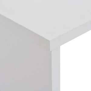 Tavolo Bar 2 Livelli Bianco 130x40x120