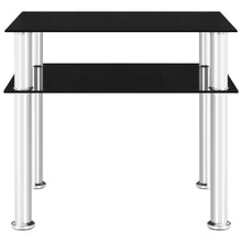 Carica l&#39;immagine nel visualizzatore di Gallery, Tavolino Nero 45x50x45 cm in Vetro Temperato