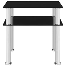Carica l&#39;immagine nel visualizzatore di Gallery, Tavolino Nero 45x50x45 cm in Vetro Temperato