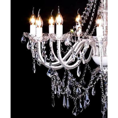Lampadario classico vetro 1600 cristalli a sospensione