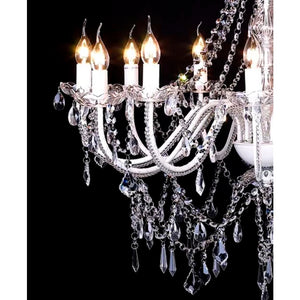 Lampadario classico vetro 1600 cristalli a sospensione