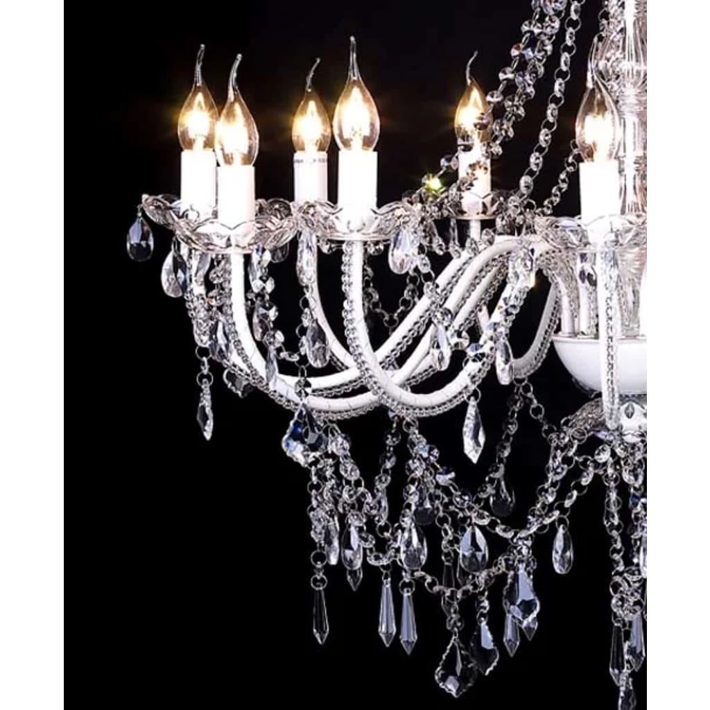 Lampadario classico vetro 1600 cristalli a sospensione
