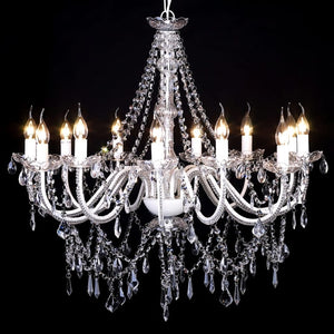 Lampadario classico vetro 1600 cristalli a sospensione