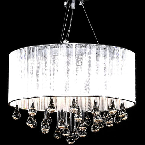 Lampadario con 85 Cristalli Bianco