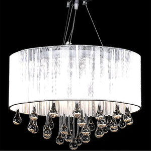 Lampadario con 85 Cristalli Bianco
