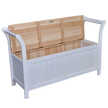 Load image into Gallery viewer, Cassapanca 126x42x75 cm in Legno Bianca
