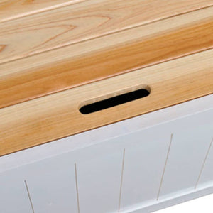 Cassapanca 126x42x75 cm in Legno Bianca