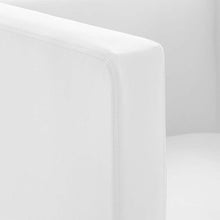 Load image into Gallery viewer, Poltrona a Pozzetto Bianca con Gambe cromate in Similpelle