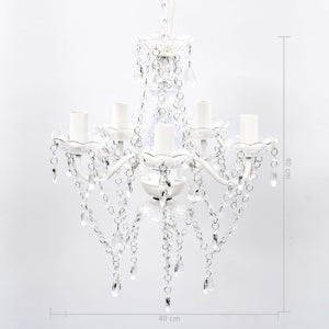 Lampadario con 5 Lampadine Trasparente