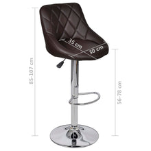 Load image into Gallery viewer, Sgabelli da Bar 2 pz Marroni in Similpelle