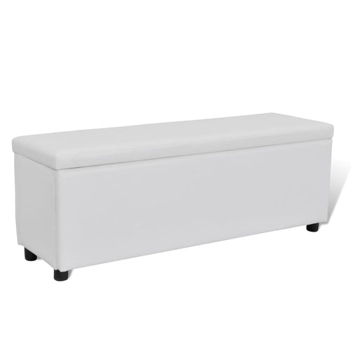 Cassapanca Pouf Bianca 118 x 44 x 44 cm