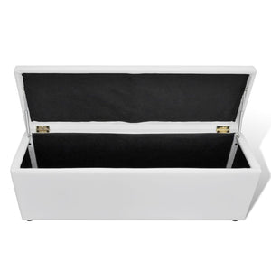 Cassapanca Pouf Bianca 118 x 44 x 44 cm